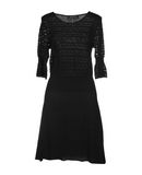 KRISTINA TI Damen Knielanges Kleid Farbe Schwarz Gr��e 6