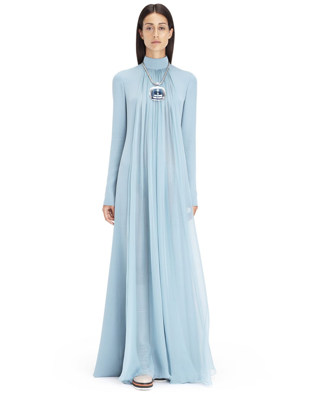 Lanvin LONG AQUA SILK DRESS, Long Dress Women Lanvin Online Store