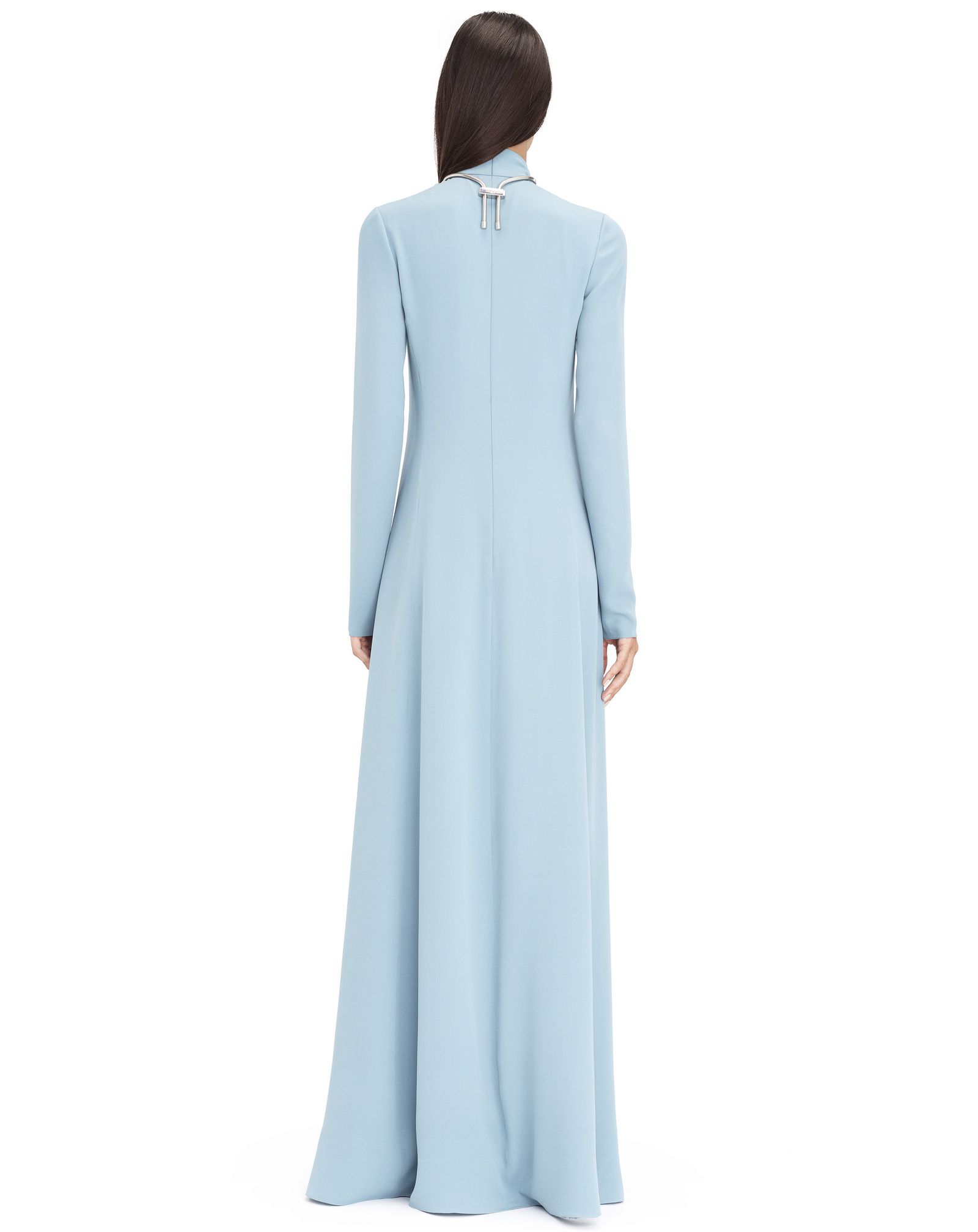 Lanvin LONG AQUA SILK GEORGETTE DRESS, Long Dress Women | Lanvin Online ...