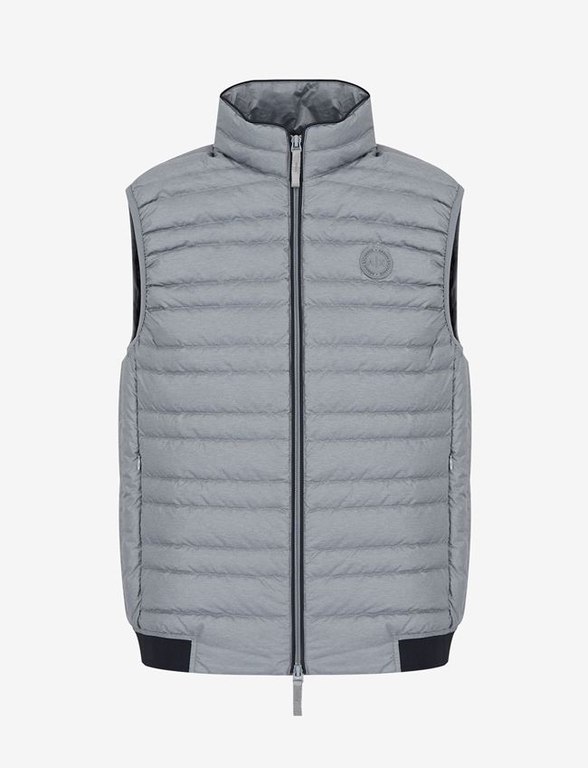 Armani Exchange Vest Jacket Grey Polyamide | ModeSens