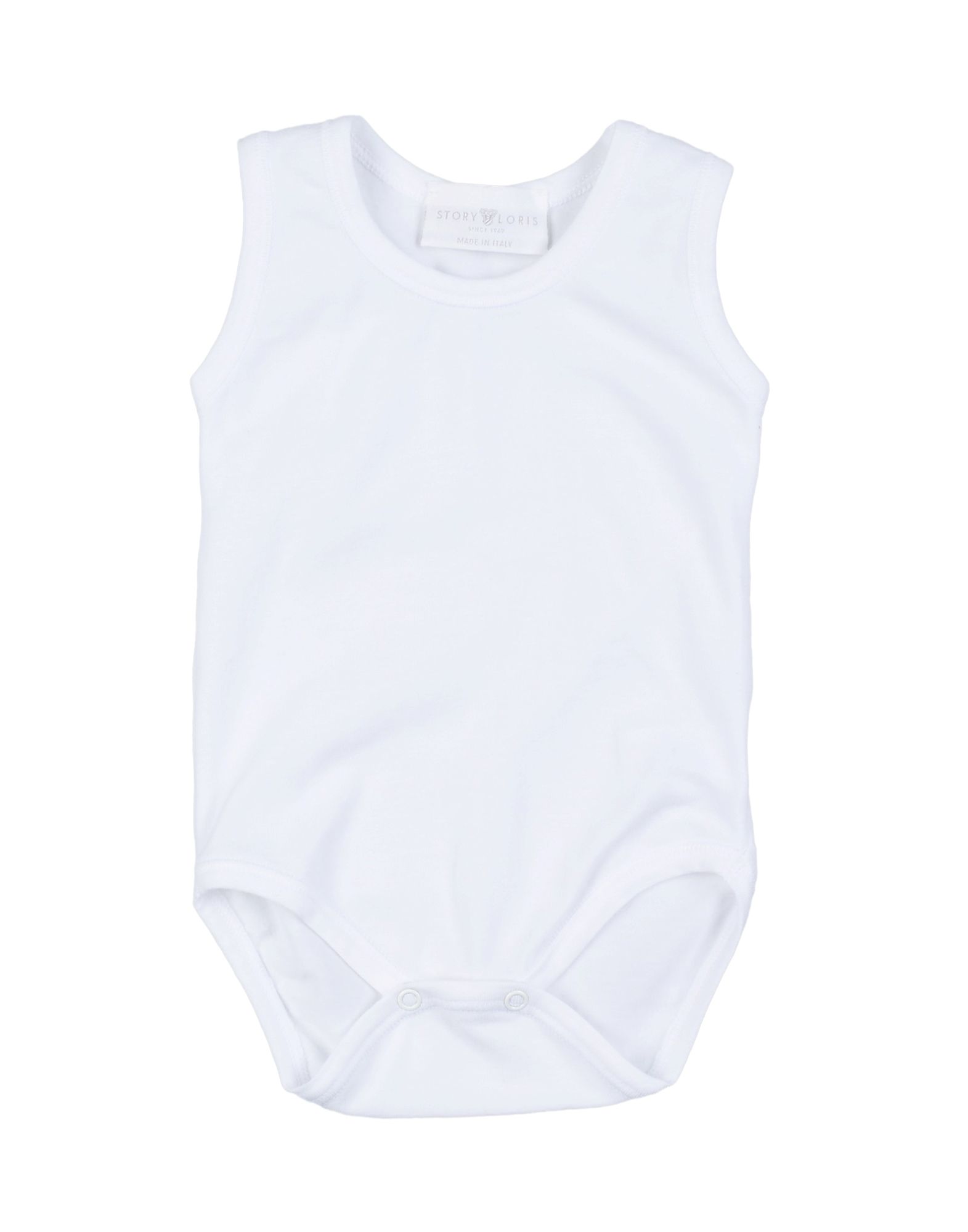 Story Loris Sleeveless Snap Button Bodysuit In White