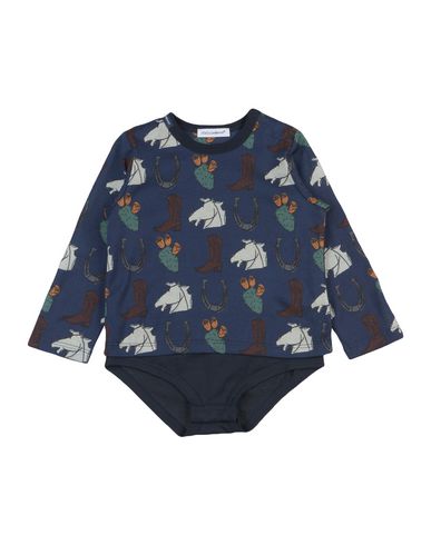 Shop Dolce & Gabbana Newborn Boy Baby Bodysuit Midnight Blue Size 3 Cotton