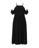 SEMICOUTURE Damen Midikleid Farbe Schwarz Gr��e 5