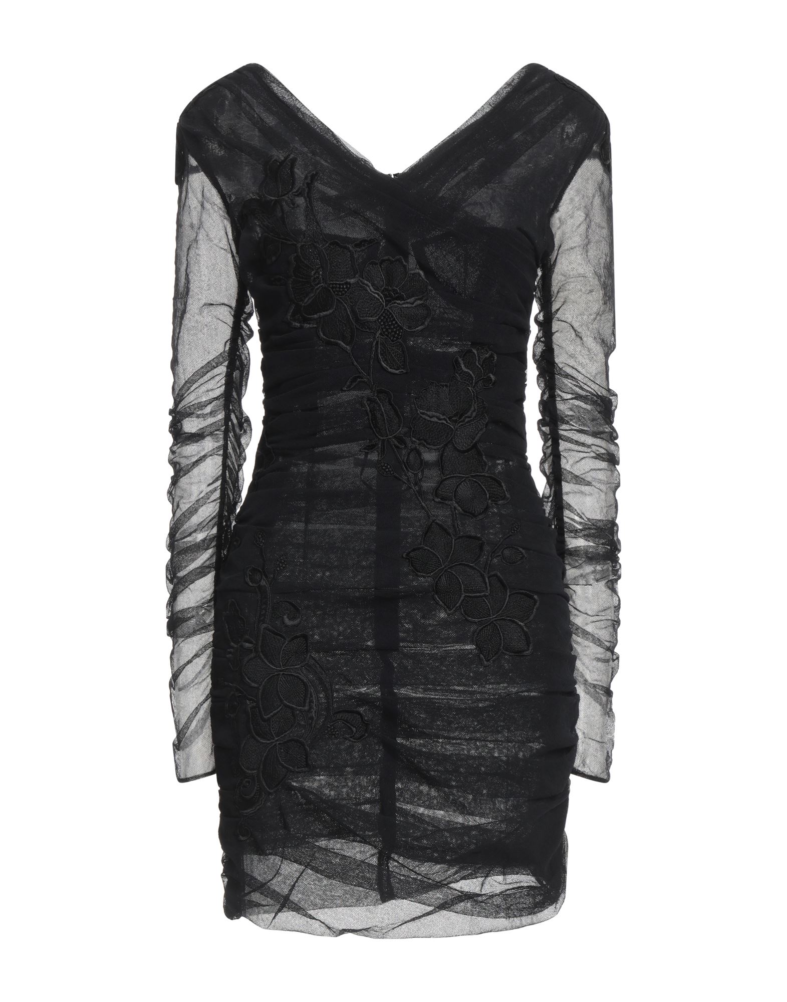 Shop Dolce & Gabbana Woman Mini Dress Black Size 8 Cotton, Polyamide, Elastane