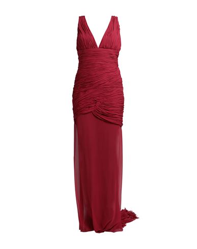 Ermanno Scervino Woman Maxi dress Brick red Silk Cover