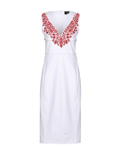 Woman Midi dress White Size S Viscose, Polyamide, Elastane, Glass, Cotton