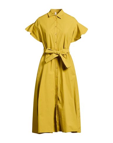 Vestido midi Mujer Mostaza S Mujer