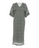 PINK MEMORIES Damen Langes Kleid Farbe Milit�rgr�n Gr��e 4