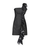 DONDUP Damen Kurzes Kleid Farbe Schwarz Gr��e 5