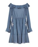 TWINSET Damen Kurzes Kleid Farbe Blau Gr��e 4