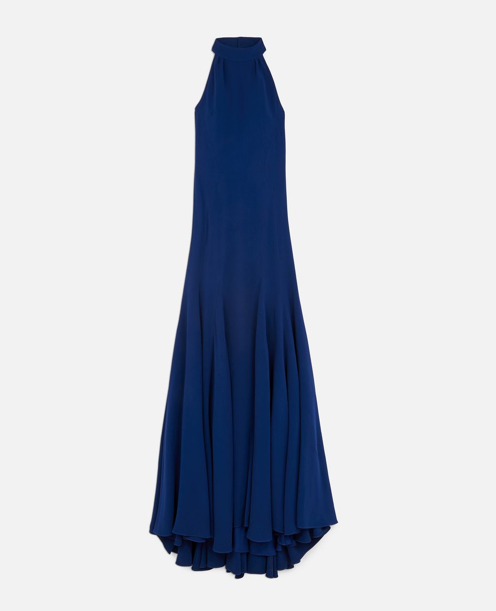 Stella Mccartney Meghan Navy Halterneck Gown In Blue