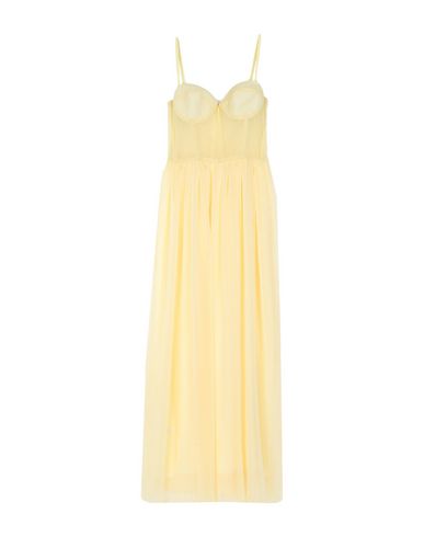Woman Maxi dress Yellow Size 6 Polyester, Viscose, Polyamide, Elastane, Cotton