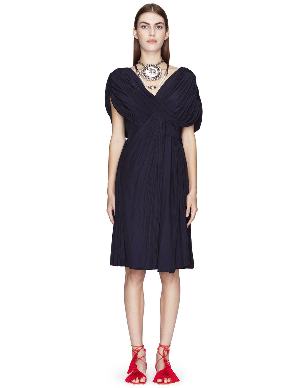 Lanvin Midnight Blue Draped Dress Dress Women Lanvin Online Store