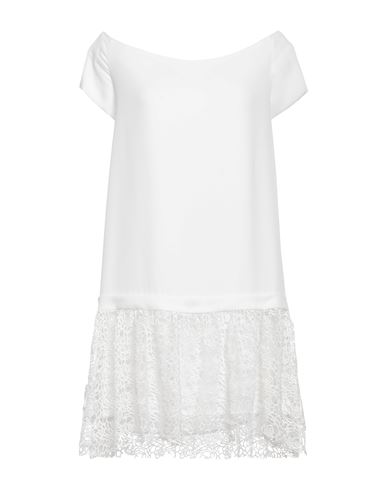 Woman Mini dress White Size S Polyester