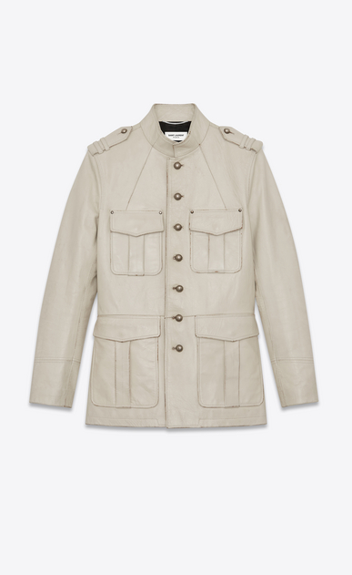 Safari jacket in vintage crinkled leather
