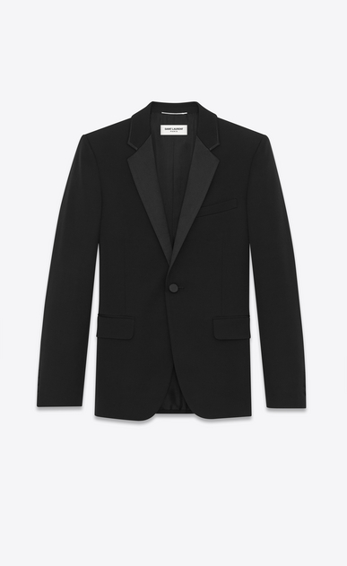 Tuxedo jacket in grain de poudre saint laurent