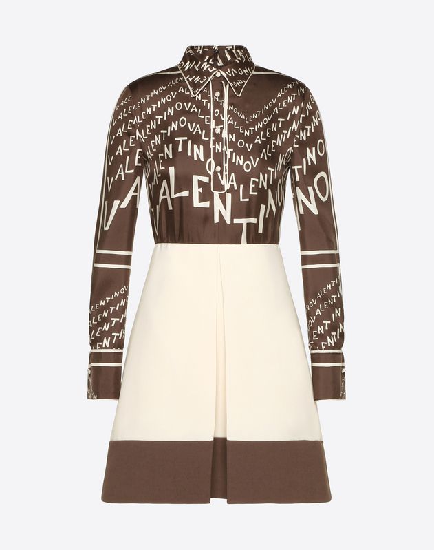 Valentino Women S Dresses Valentino Chevron And Crêpe Couture Twill Dress