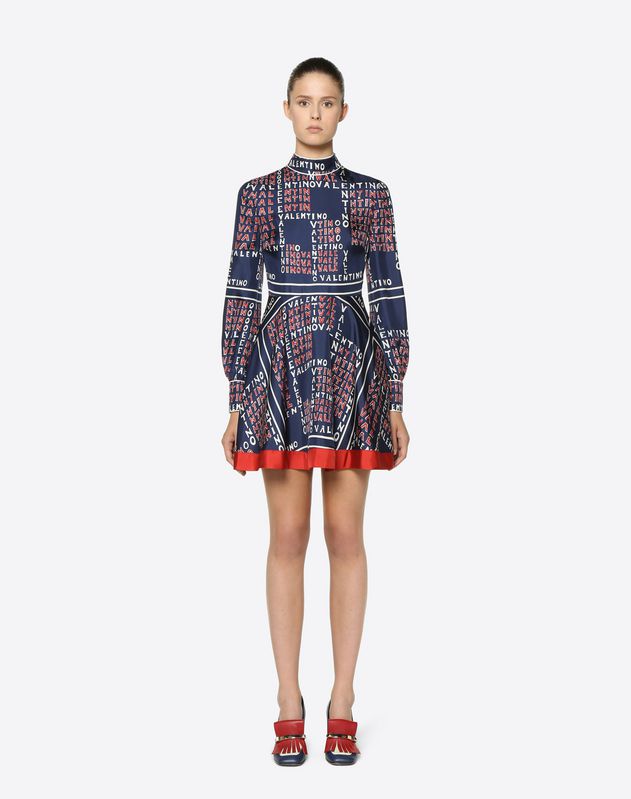 Valentino Women S Dresses Valentino Puzzle Twill Dress