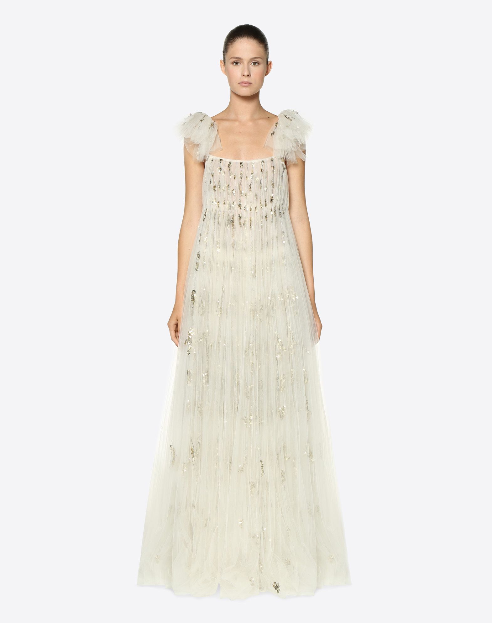 Embroidered Tulle Evening Dress for Woman | Valentino Online Boutique