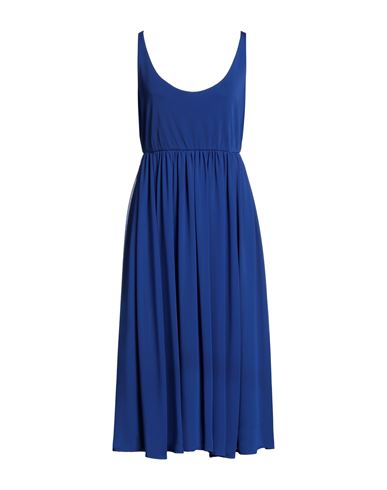 Seventy Sergio Tegon Woman Midi Dress Bright Blue Size 10 Polyester, Elastane