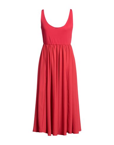Woman Midi dress Red Size 10 Polyester, Elastane