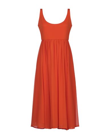 Seventy Sergio Tegon Woman Midi Dress Orange Size 8 Polyester, Elastane