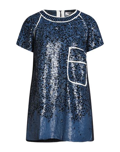 Woman Mini dress Blue Size 6 Polyamide, Viscose, Polyester