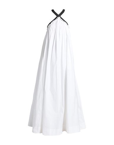 Длинное платье BRUNELLO CUCINELLI белого цвета