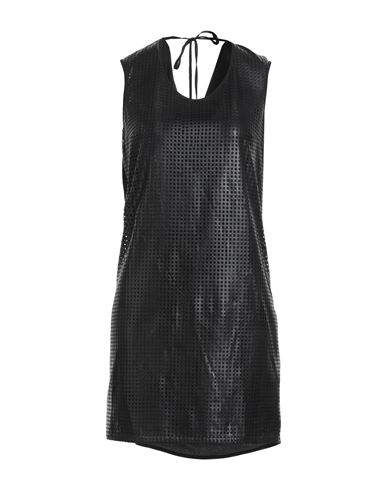 Pianurastudio Woman Mini Dress Black Size 8 Viscose, Polyester, Polyurethane
