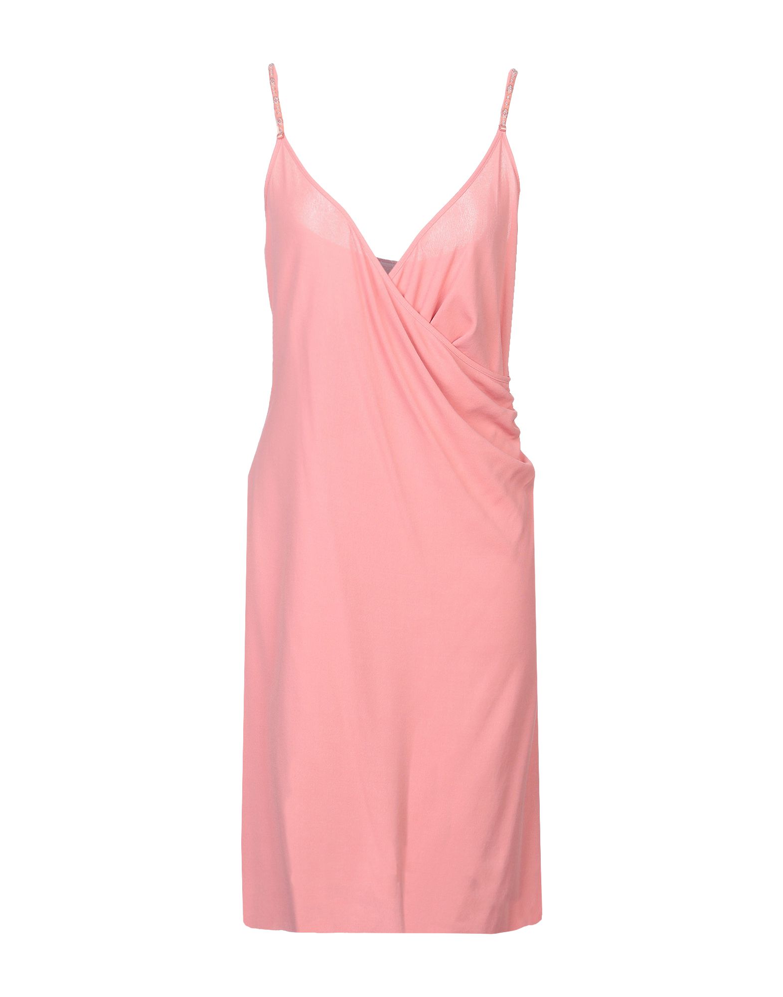 Платье до колена  - Лососево-розовый цвет