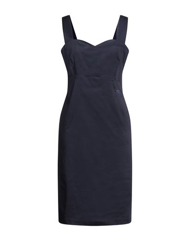 Woman Mini dress Midnight blue Size 8 Cotton, Elastane