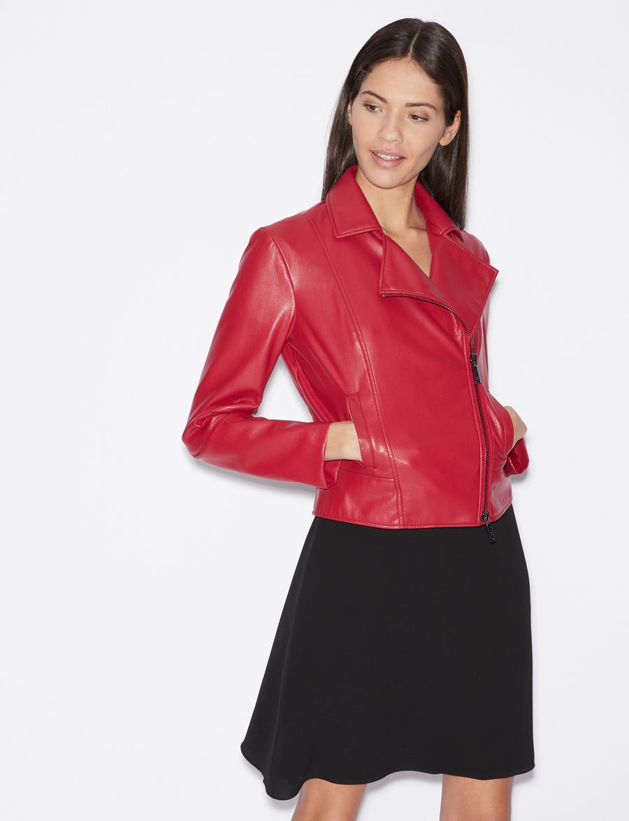 Armani Exchange Faux Leather Biker Jacket Blouson