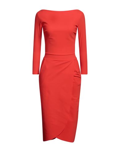 Chiara Boni La Petite Robe Woman Midi Dress Tomato Red Size 4 Polyamide, Elastane