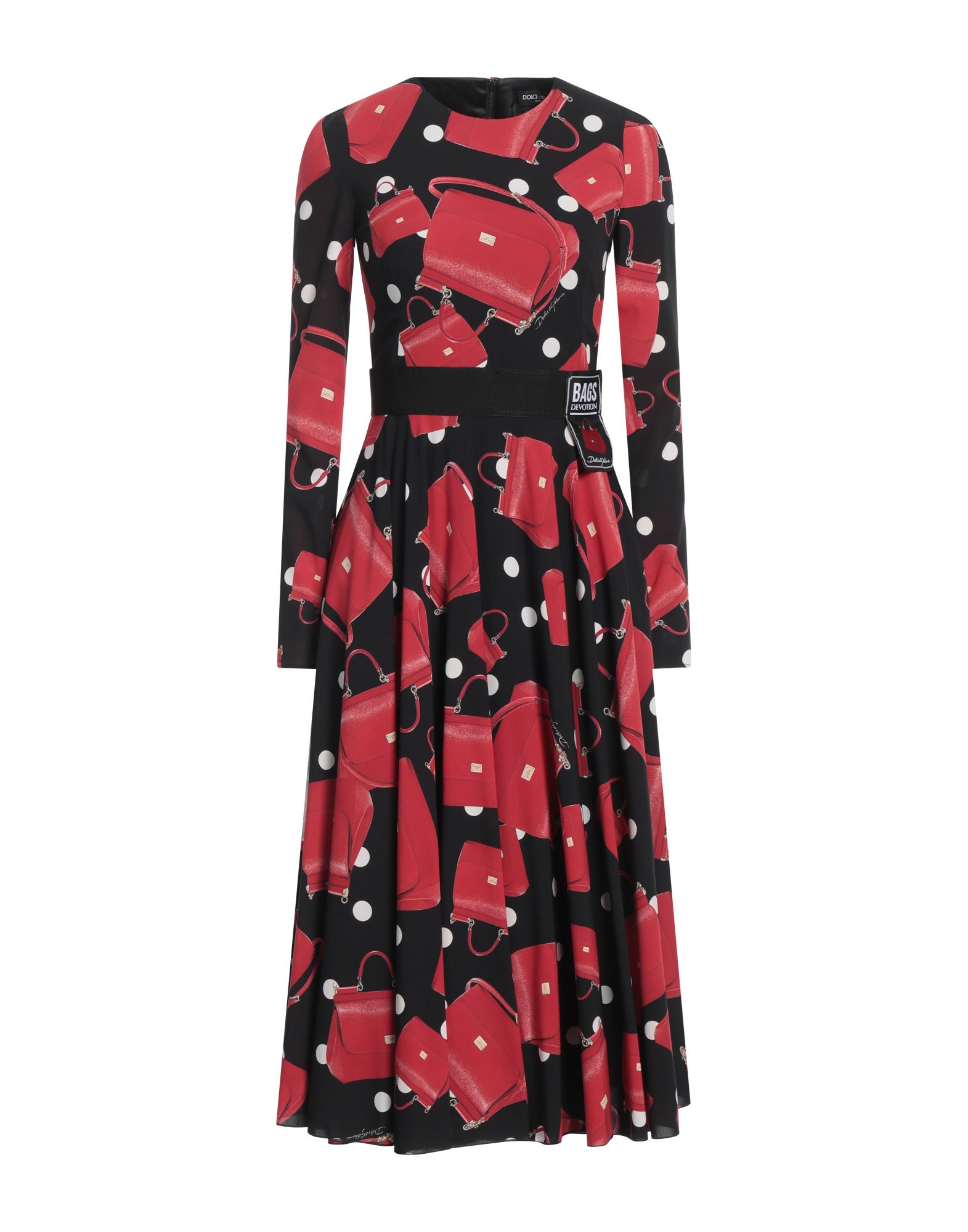 Dolce & Gabbana Midi Dresses In Black