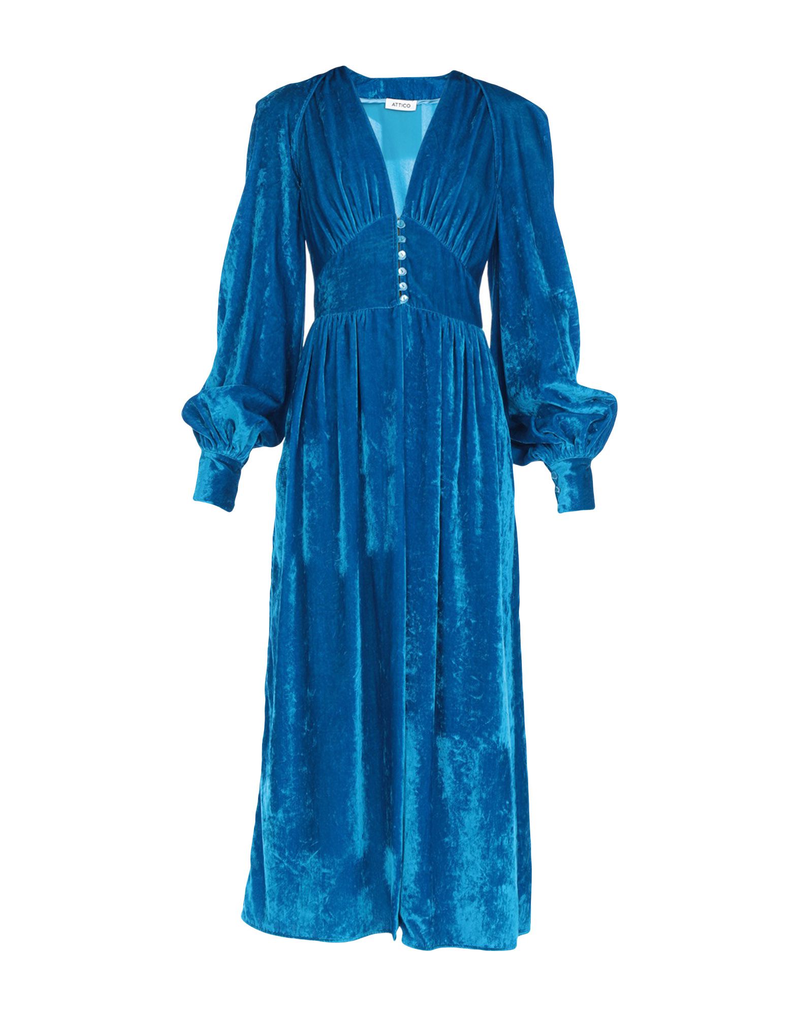 Shop Attico The  Woman Overcoat & Trench Coat Azure Size 2 Viscose, Polyamide In Blue