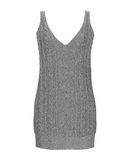 JUCCA Damen Kurzes Kleid Farbe Silber Gr��e 4