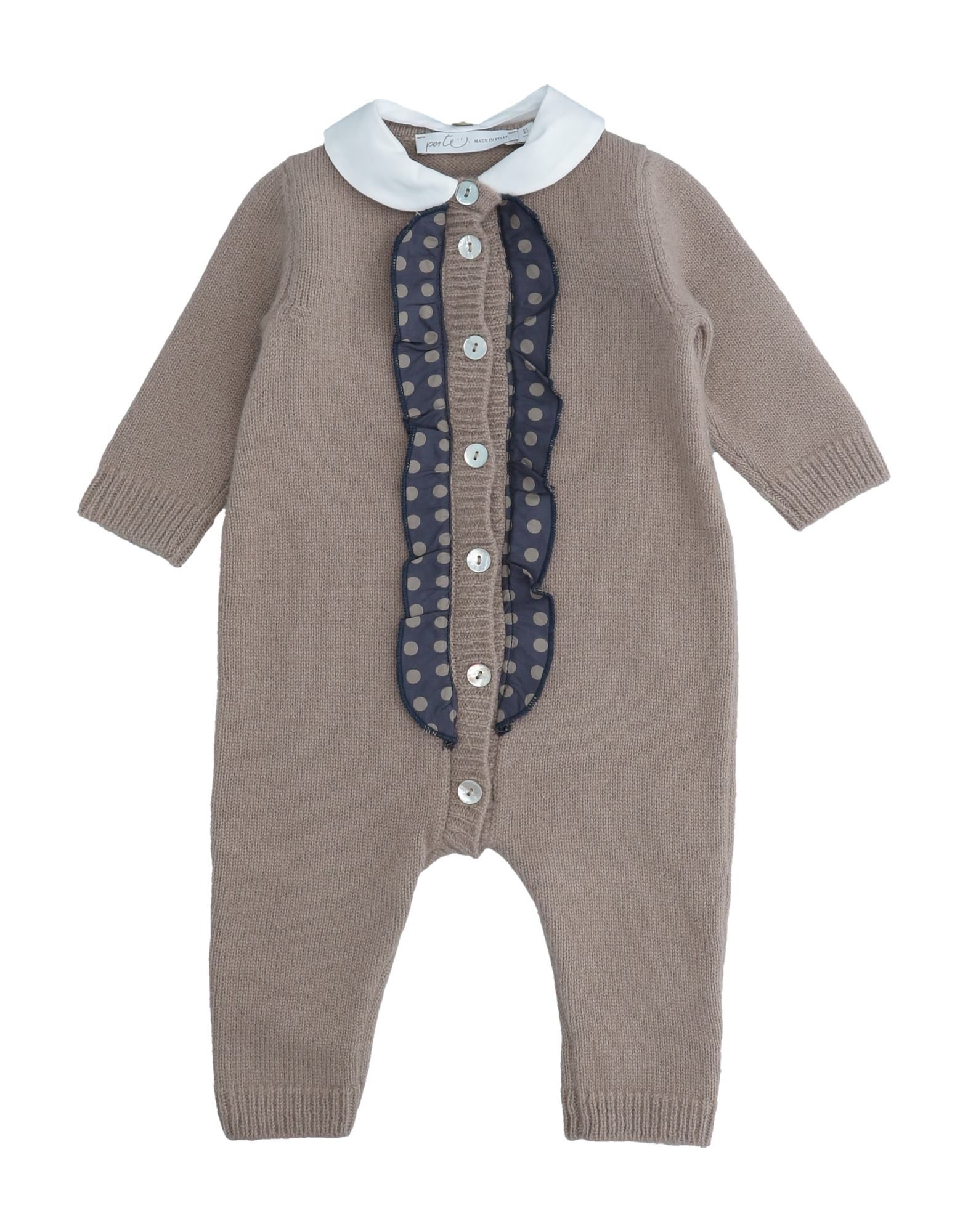 Per Te" Kids' One-pieces In Dove Grey