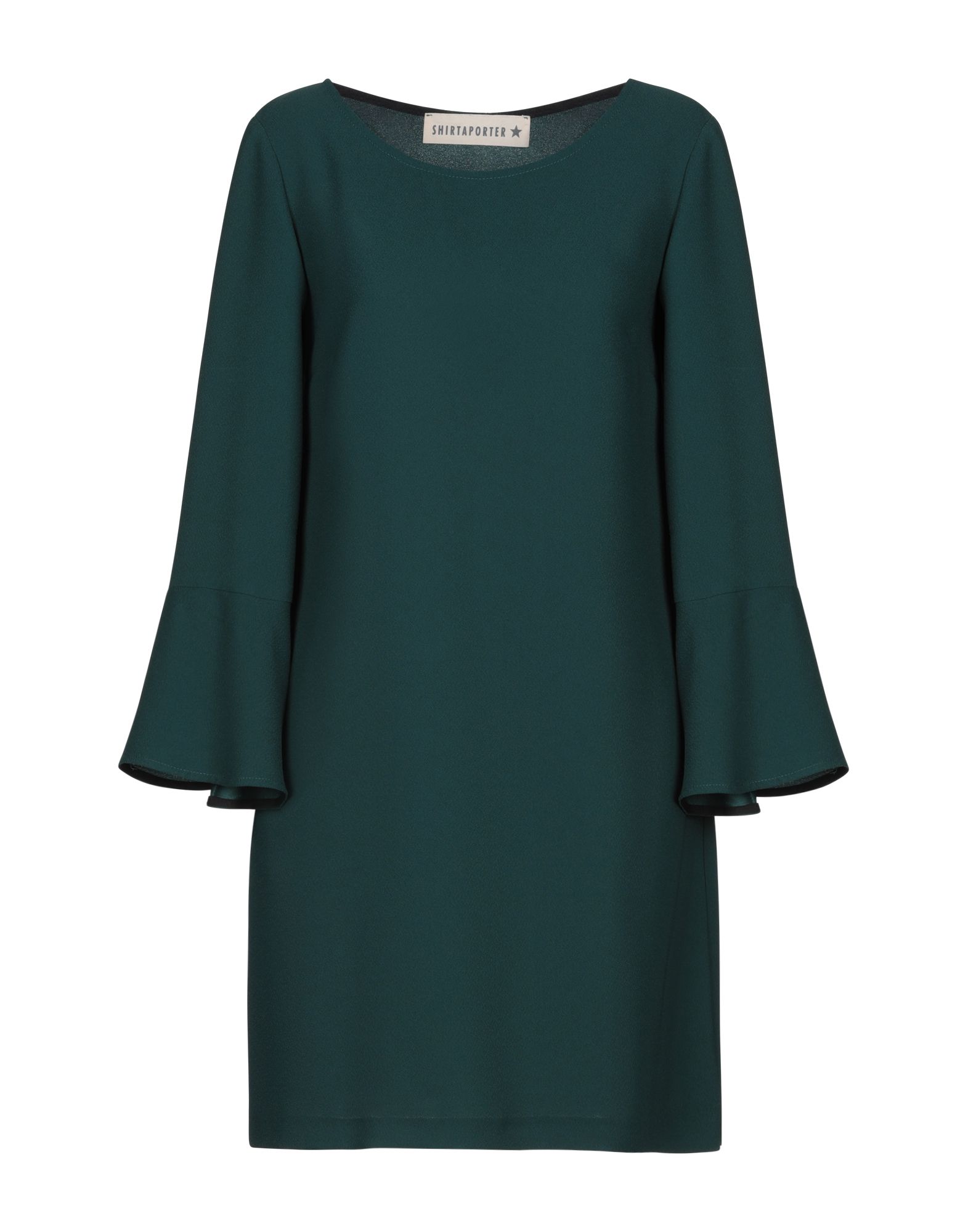 Shirtaporter Short Dress In Dark Green | ModeSens