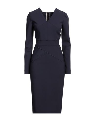 Roland Mouret Woman Midi Dress Navy Blue Size 10 Polyester, Wool, Elastane