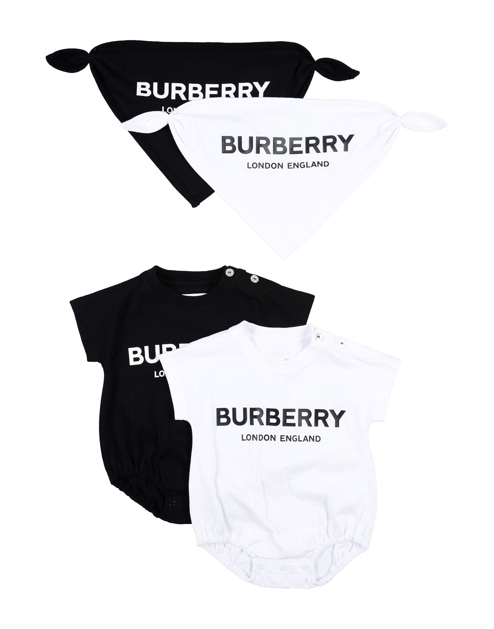 Burberry Kids' Bodysuits In Black