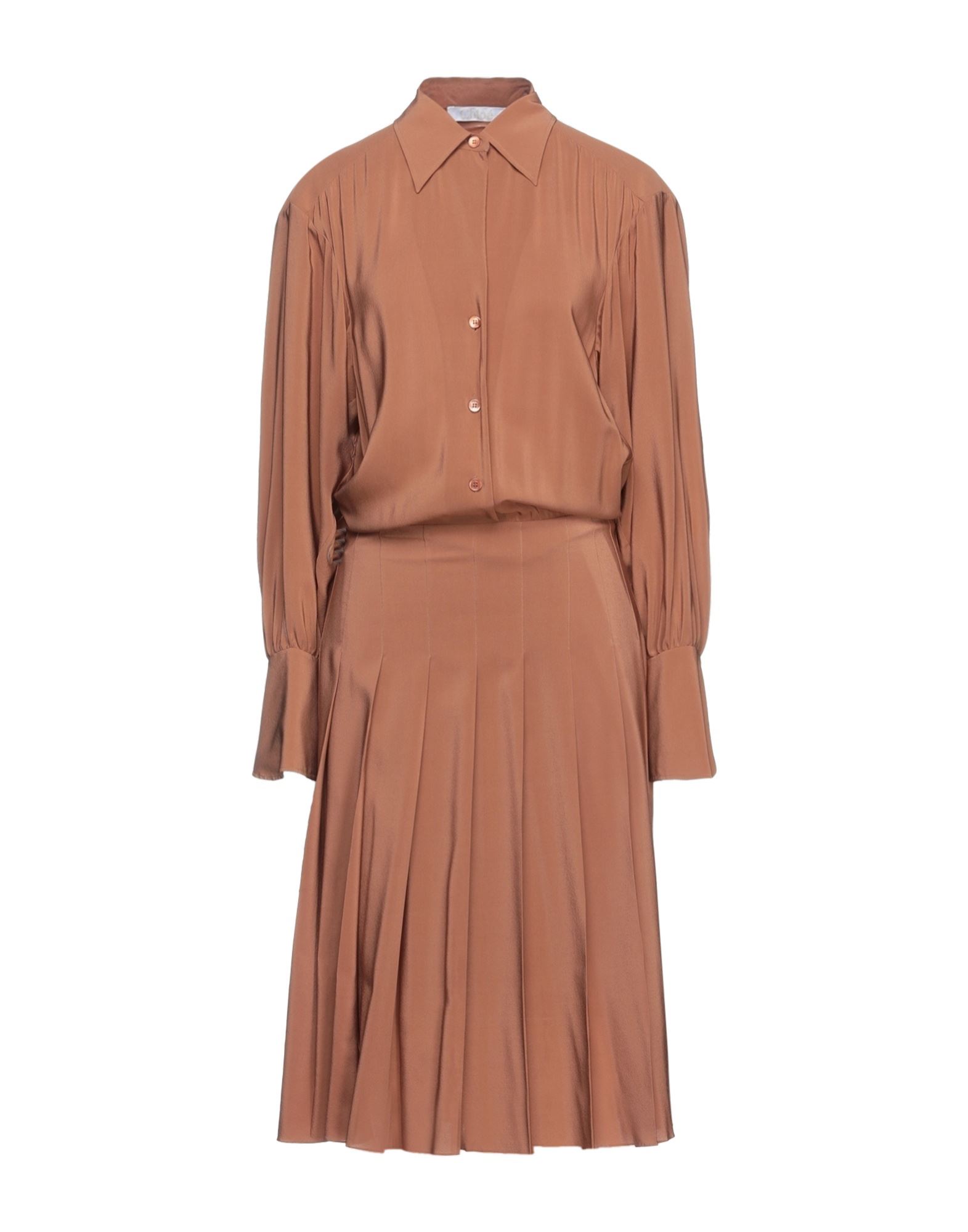 Chloé Midi Dresses In Tan