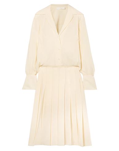 Chloé Woman Midi Dress Beige Size 10 Silk