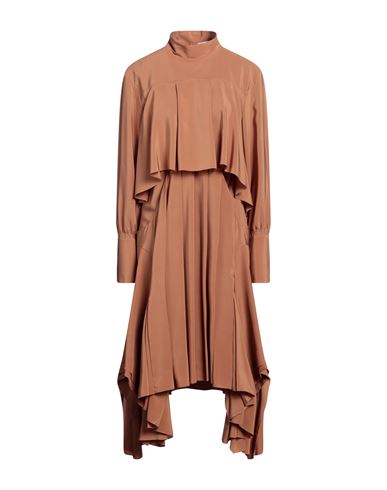 Chloé Woman Midi Dress Brown Size 6 Silk
