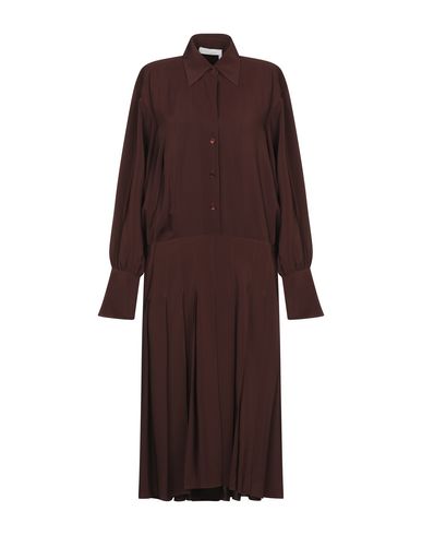 Chloé Woman Midi dress Chocolate brown Size 10 Silk