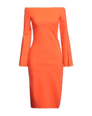 Shop Chiara Boni La Petite Robe Woman Midi Dress Orange Size 4 Polyamide, Elastane
