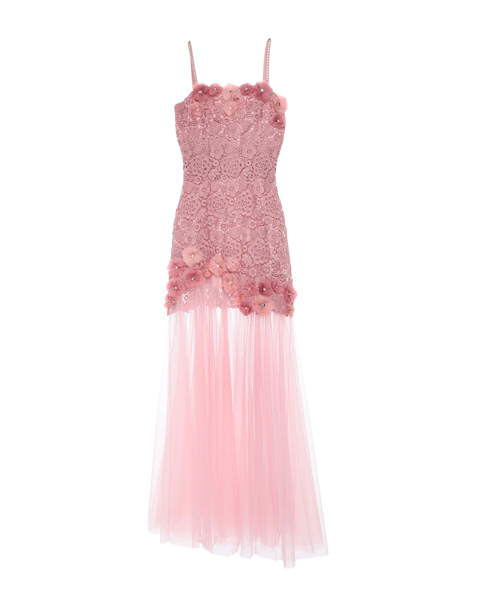 Anna Molinari Blumarine Long Dresses In Pastel Pink