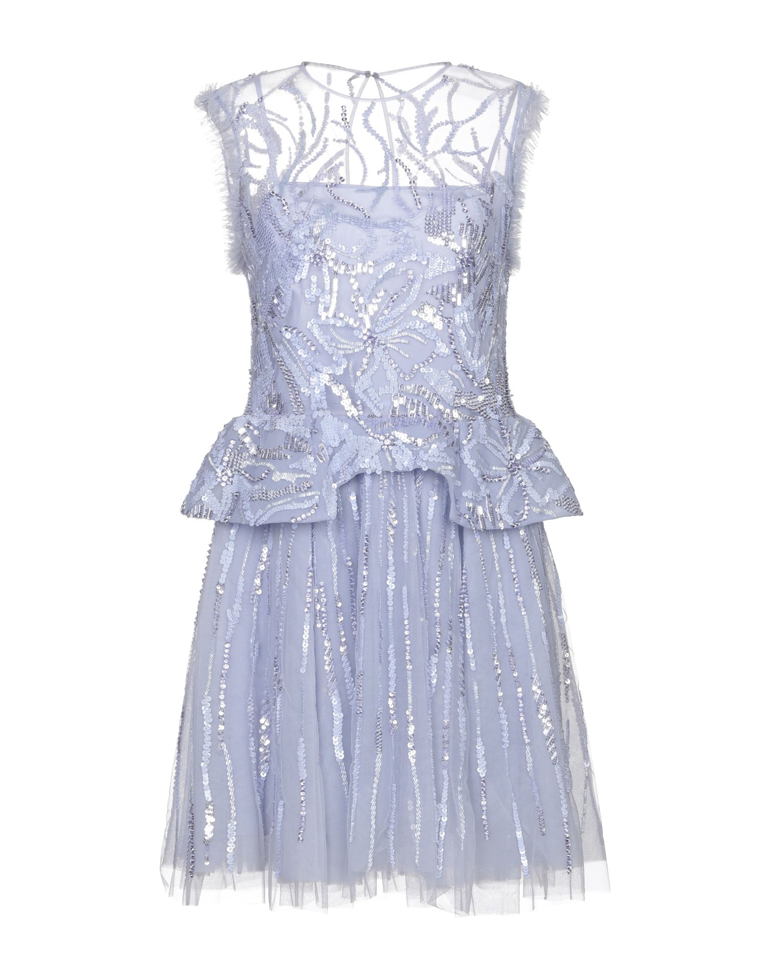 Короткое платье  - Голубой,Фиолетовый цвет