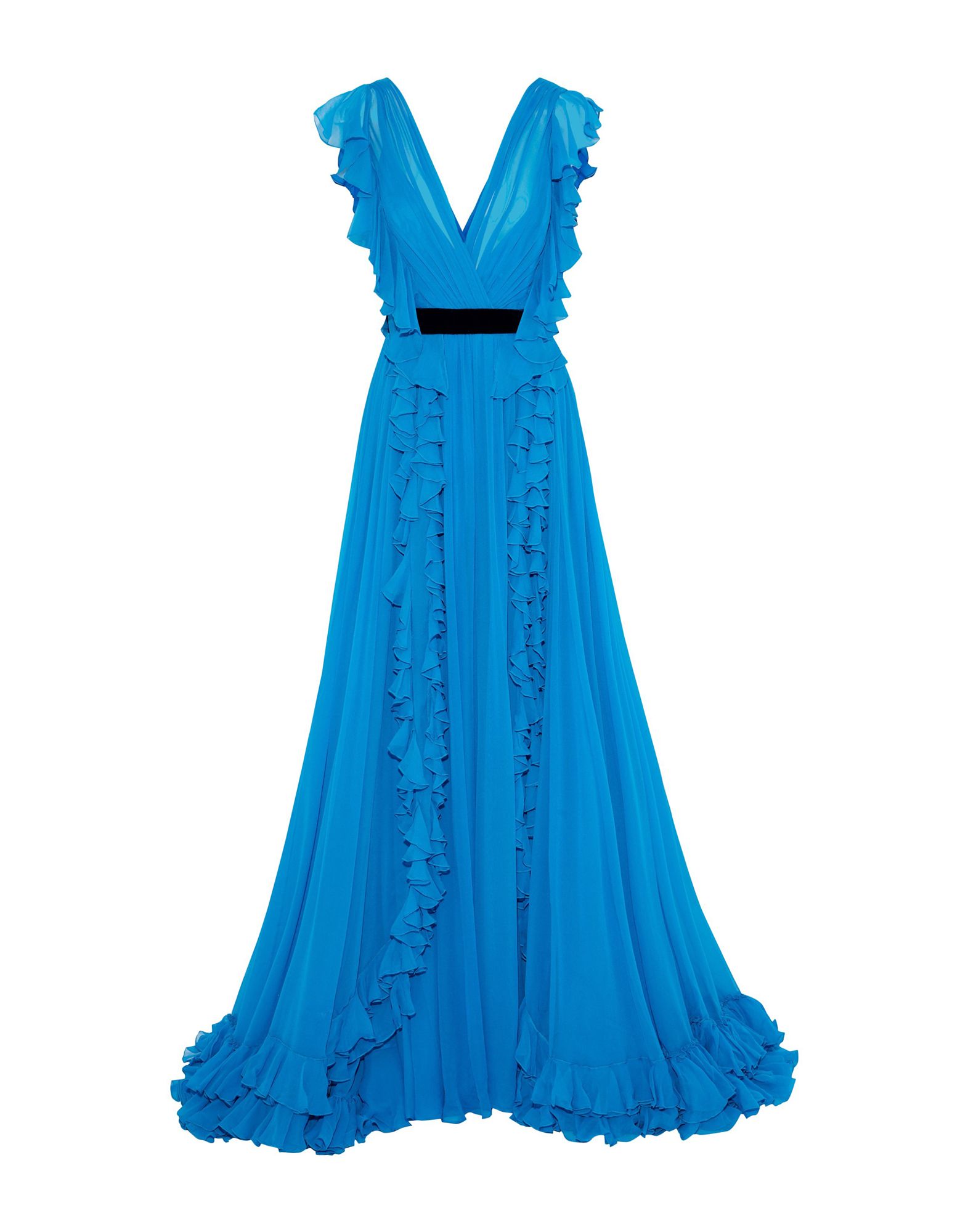 Длинное платье  - Голубой цвет
