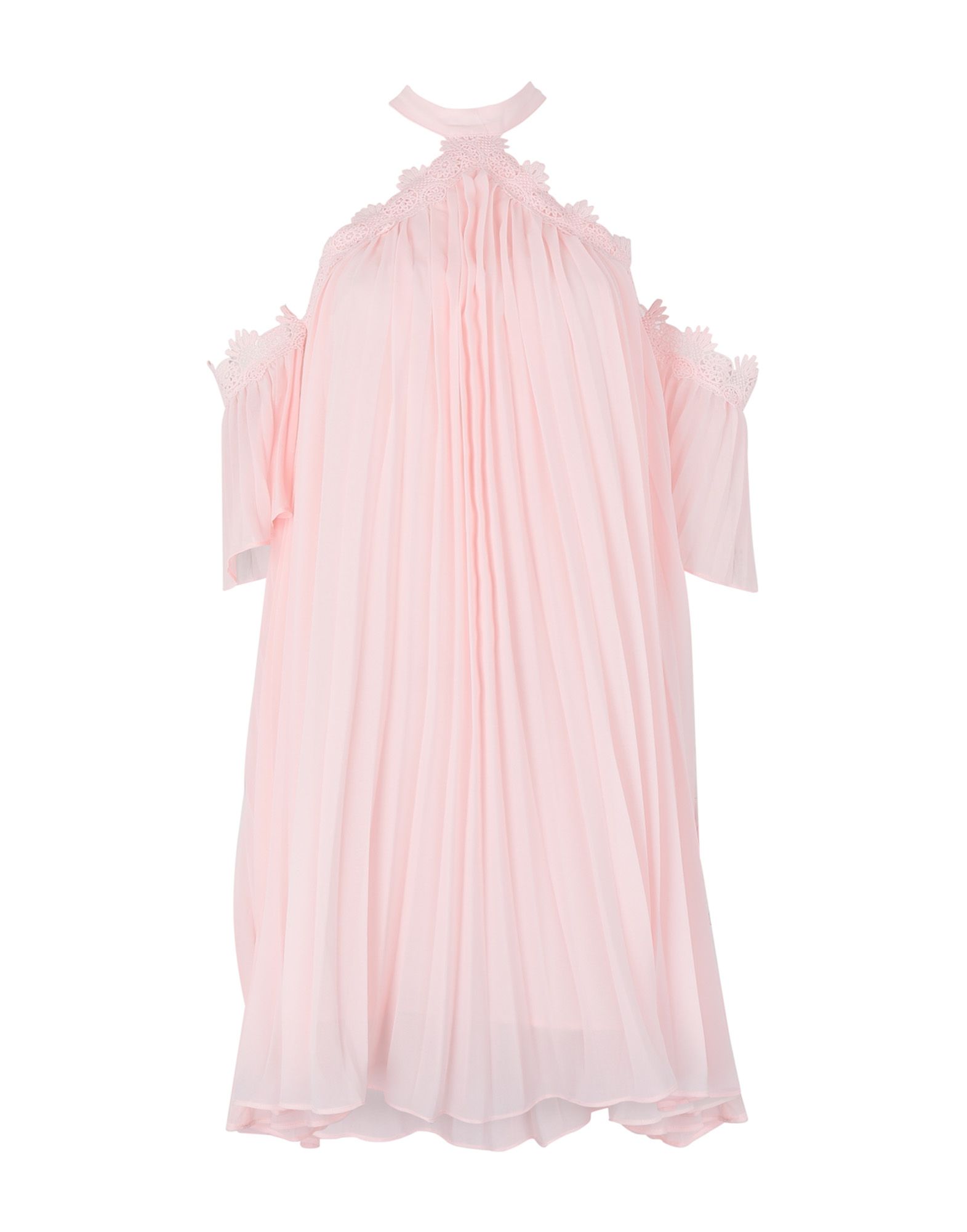 Платье до колена  - Лососево-розовый цвет