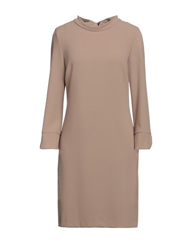 Seventy Sergio Tegon Woman Mini Dress Light Brown Size 4 Polyester, Viscose, Elastane In Beige